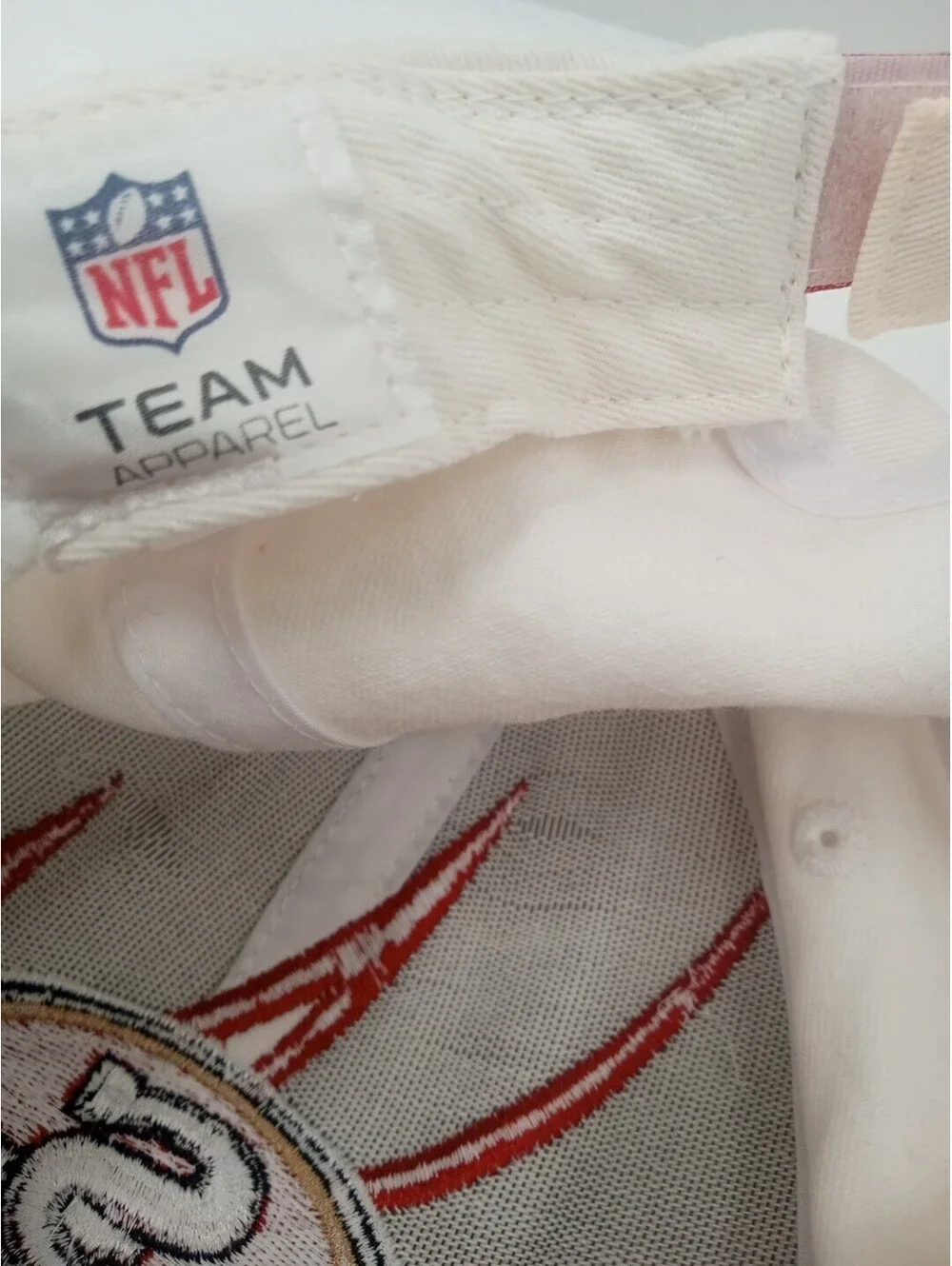 Vintage NFL San Francisco 49ers “Sharktooth” Adjustable White Hat Cap Strap Back